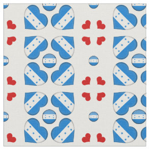 Honduras Flagga & Honduras Heart mode Fabric Tyg