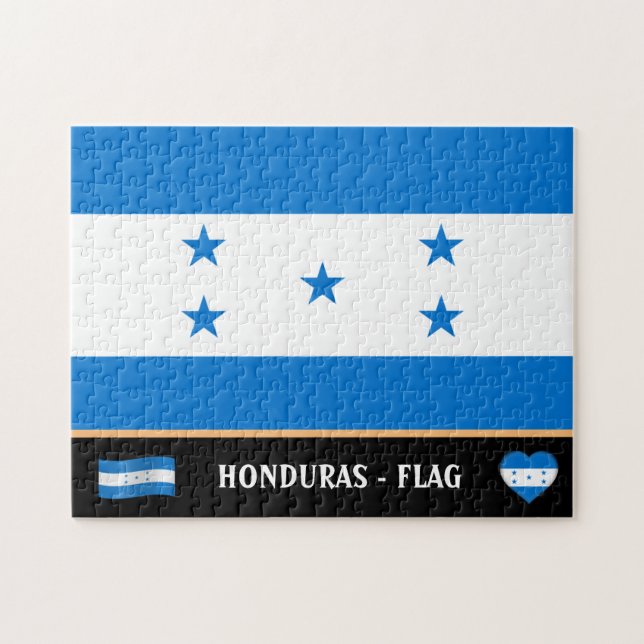 Honduras Flagga & Honduras land / Honduras Pussel (Horisontell)