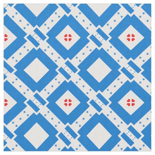 Honduras Flagga & Honduras Trendig Fabric mode Tyg (Närbild)