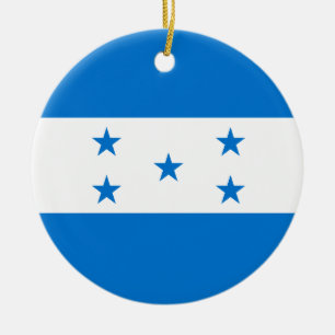 Honduras flagga julgransprydnad keramik