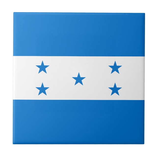 Honduras Flagga Kakelplatta (Framsidan)