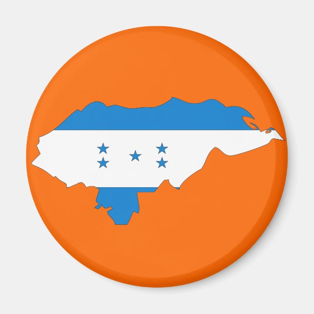 Honduras flagga karta magnet (Framsidan)