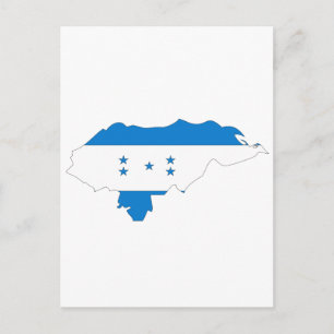 Honduras flagga karta vykort