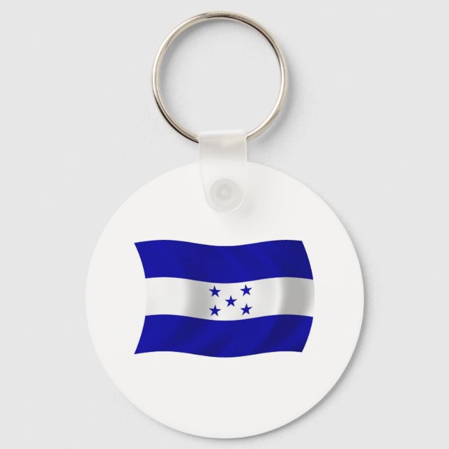 Honduras Flagga Keychain Nyckelring (Framsida)
