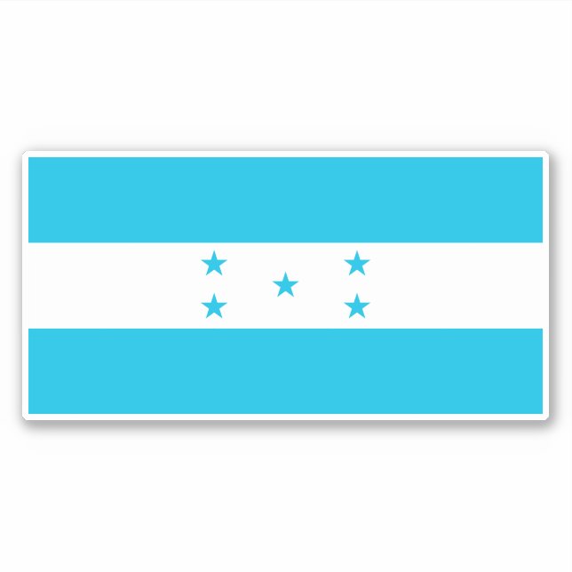 Honduras Flagga Klistermärken (Framsida)