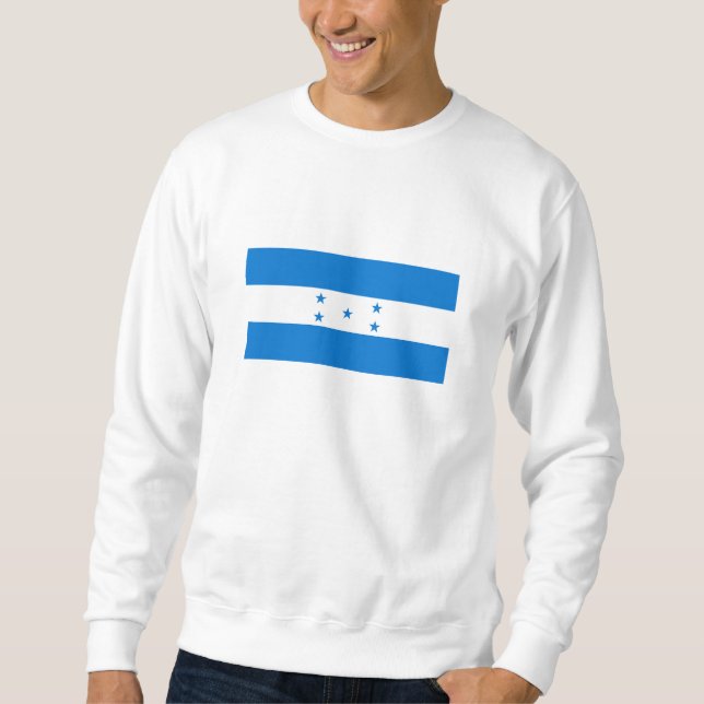 Honduras Flagga Lång Ärmad Tröja (Framsida)