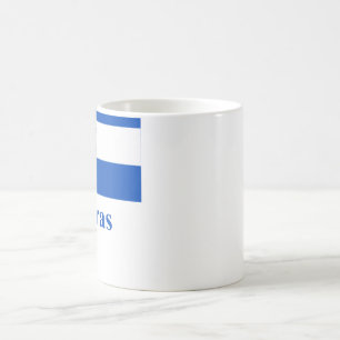 Honduras flagga med namn kaffemugg