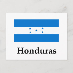 Honduras Flagga och Namn Vykort