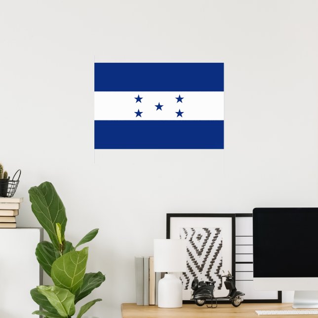 Honduras flagga poster (Hemmakontoret)