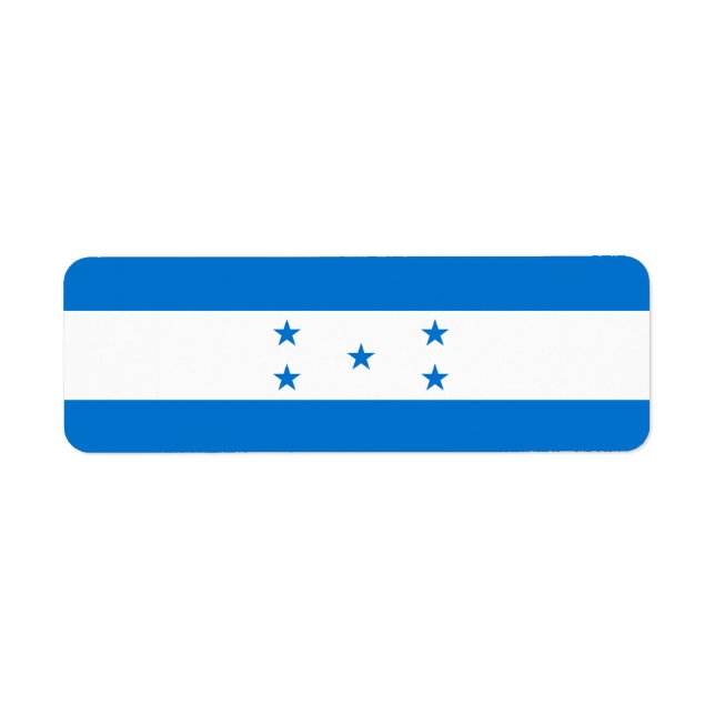 Honduras flagga returadress etikett (Framsidan)