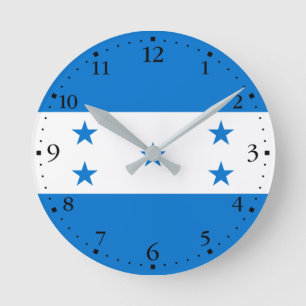 Honduras flagga rund klocka