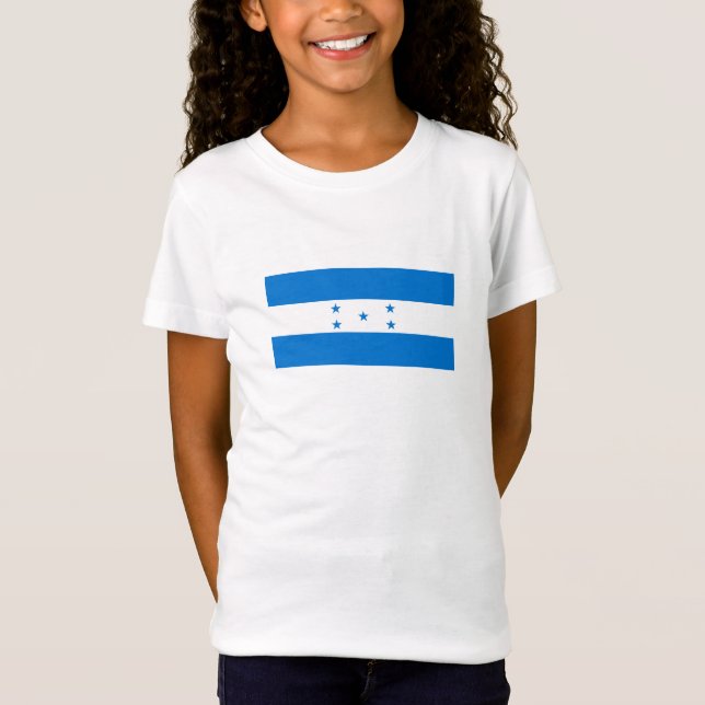 Honduras Flagga T Shirt (Framsida)
