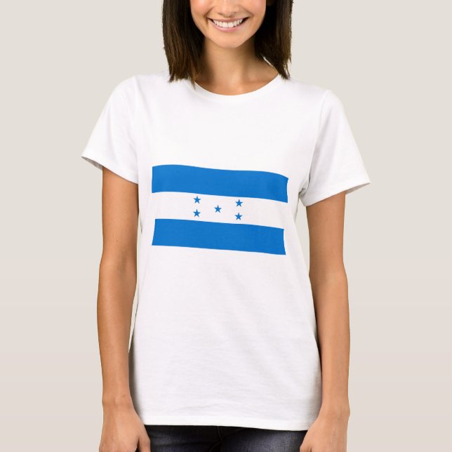 Honduras Flagga T Shirt (Framsida)