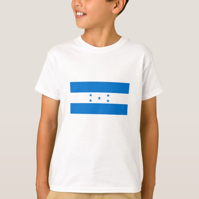 Honduras Flagga T Shirt (Framsida)