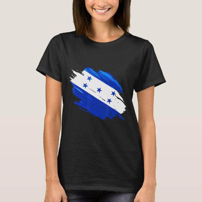 Honduras flagga t shirt (Framsida)