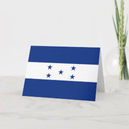 Honduras flagga tack kort