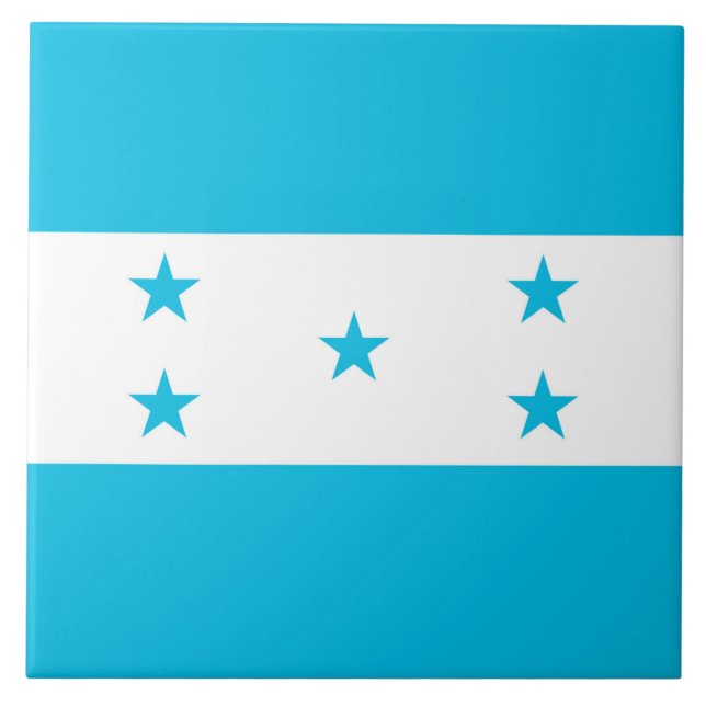 Honduras Flagga Tile Kakelplatta (Framsidan)