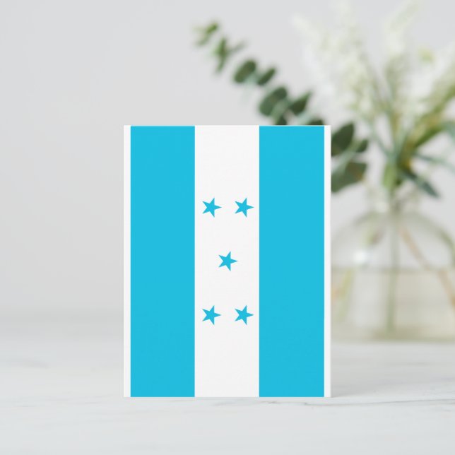 Honduras flagga vykort (Stående Fram)