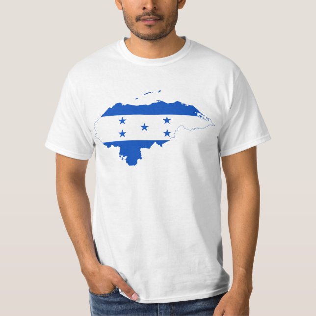 Honduras flaggakarta HN Tee Shirt (Framsida)