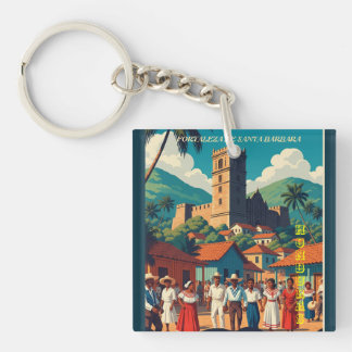  Honduras Fortaleza de Santabarbara Retro poster