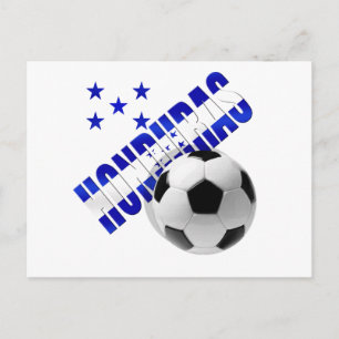 Honduras fotboll stjärnor boll-konstverk vykort