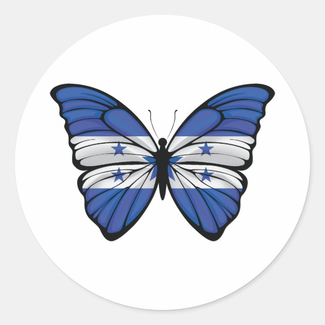 Honduras Hypolimnas Butterfly Runt Klistermärke (Framsida)