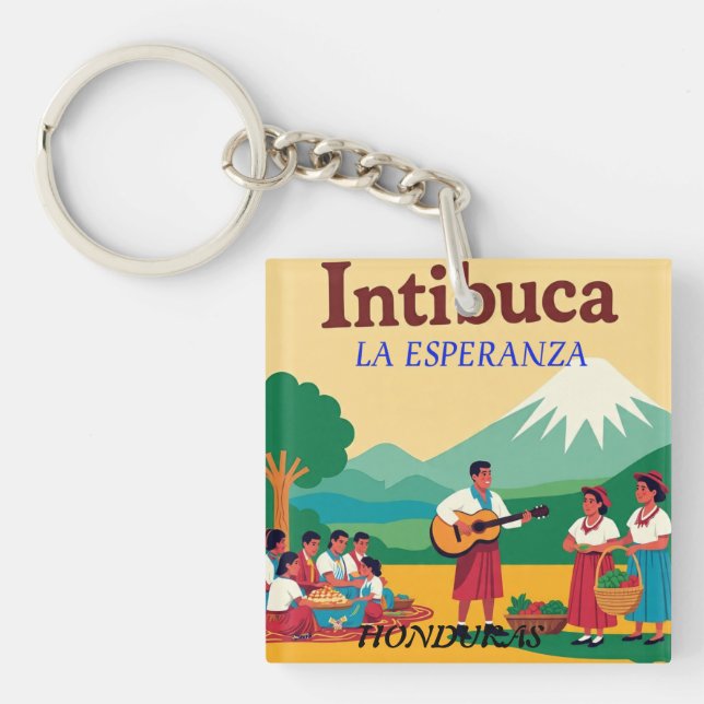  Honduras INTIBUCA Retro poster (Framsidan)