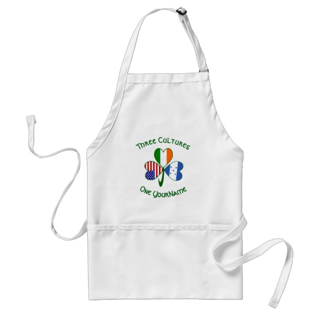 Hondúras Ireland USA Shamrock Flagga Personlig Förkläde (Framsidan)