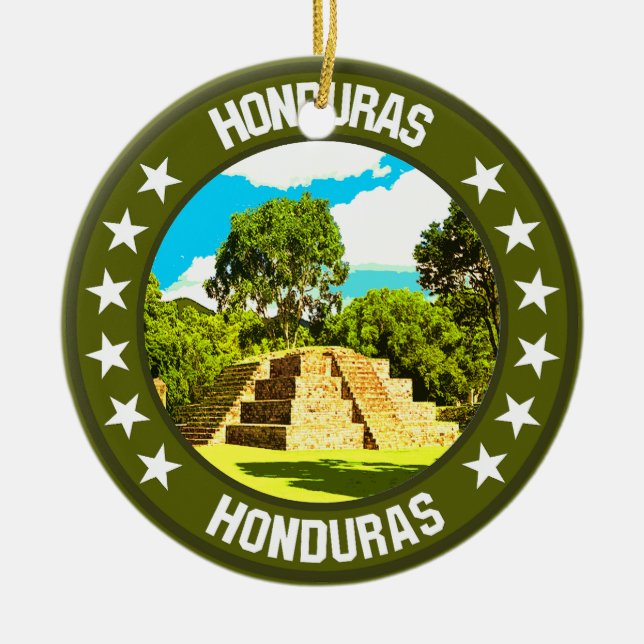 Honduras Julgransprydnad Keramik (Framsidan)