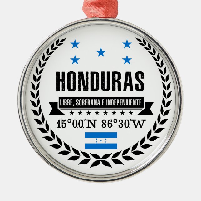 Honduras Julgransprydnad Metall (Framsidan)