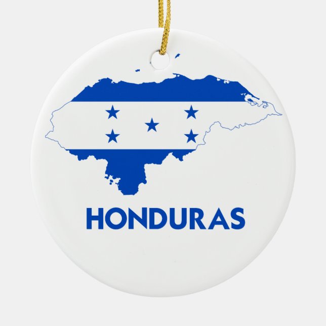 HONDURAS KARTA JULGRANSPRYDNAD KERAMIK (Framsidan)