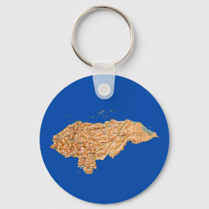 Honduras karta Keychain Nyckelring