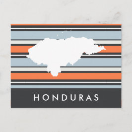 Honduras Karta: Modern Rand Vykort