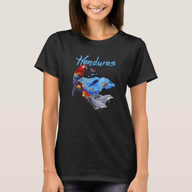 Honduras karta t shirt (Framsida)