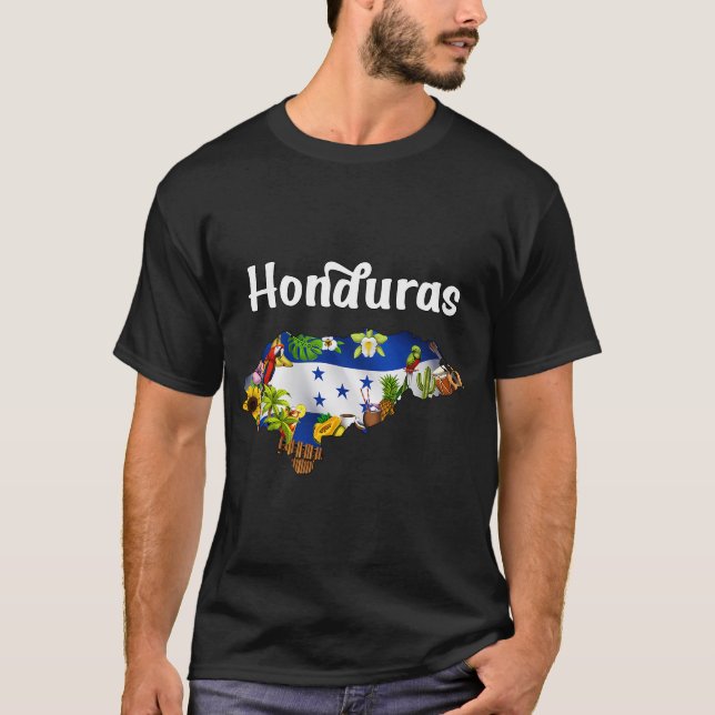 Honduras karta t shirt (Framsida)