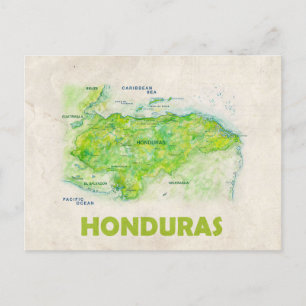 Honduras karta vykort