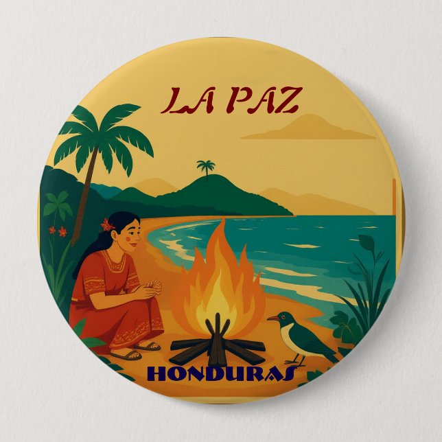 Honduras LA PAZ Retro poster Knapp (Framsida)
