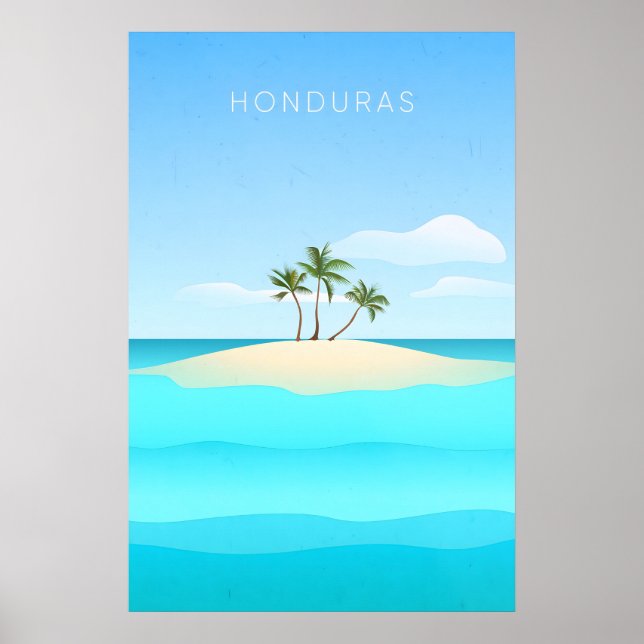 Honduras Minimal Resemapposters Poster (Framsidan)