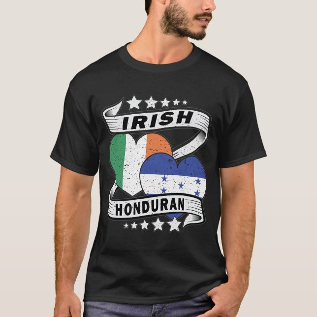 Honduras och Irish Flagga T Shirt (Framsida)