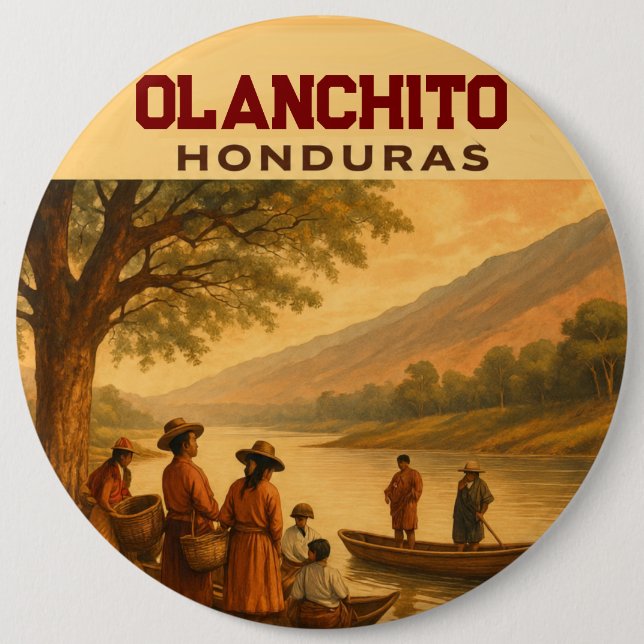  Honduras Olanchito Retro poster Knapp (Framsida)