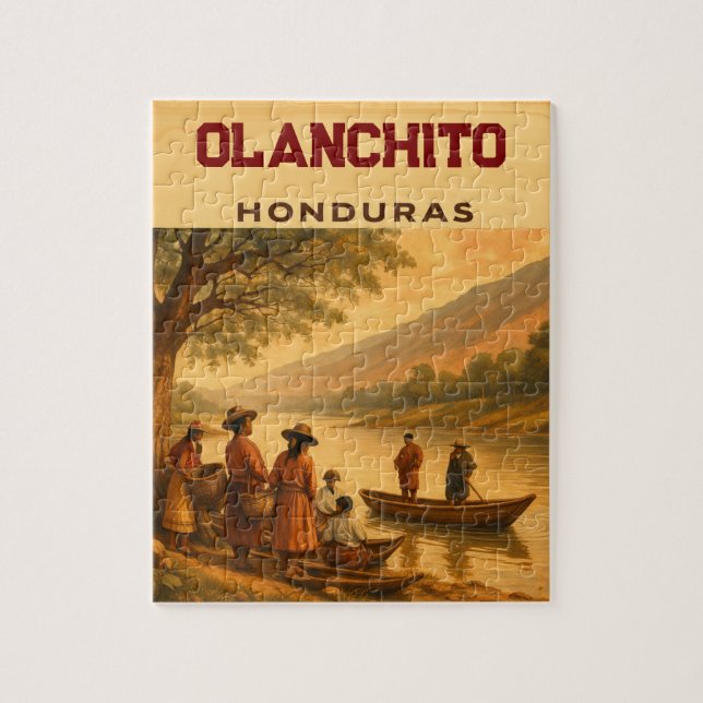  Honduras Olanchito Retro poster Pussel (Vertikal)