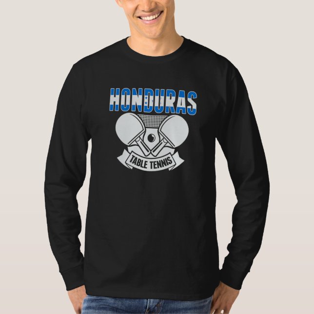 Honduras Ping Pong   Honduran Table Tennis Support T Shirt (Framsida)