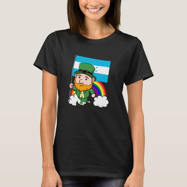 Honduras Proud Honduran Flagga St. Patricks Day Le T Shirt (Framsida)