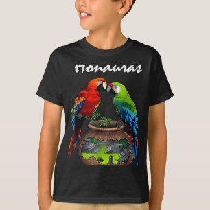 Honduras Resa Scarlet Macaw Honduras Family Vacati T Shirt