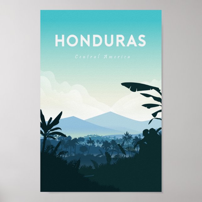 Honduras reseaffisch, utskrift poster (Framsidan)