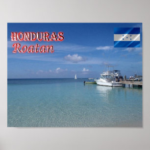 Honduras - Roatan - Västern Bay - Poster