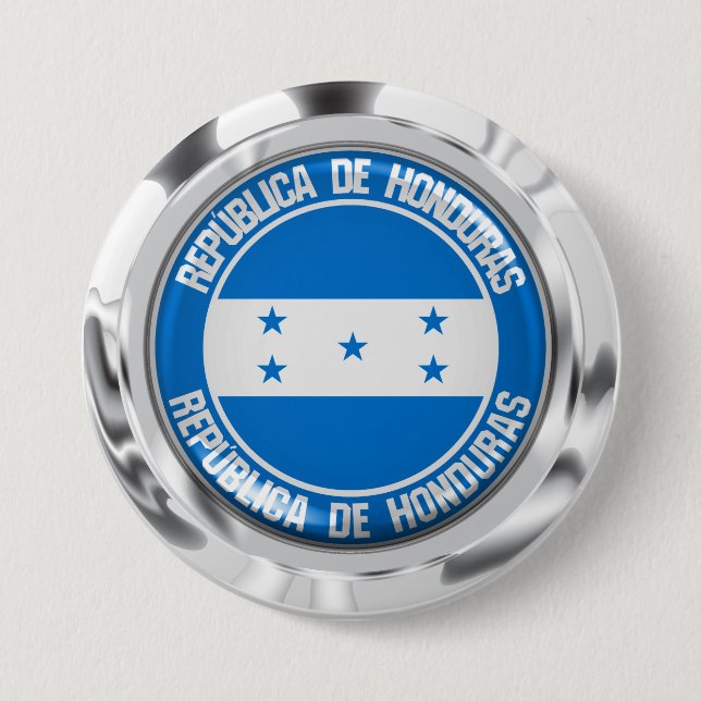 Honduras Round Emblem Knapp (Framsida)