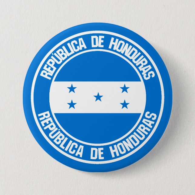 Honduras Round Emblem Knapp (Framsida)