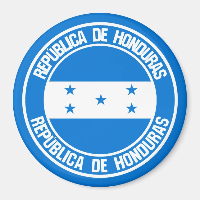 Honduras Round Emblem Magnet (Framsidan)