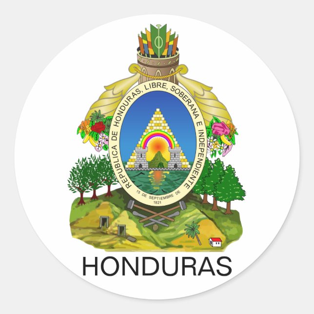 Honduras Runt Klistermärke (Framsida)